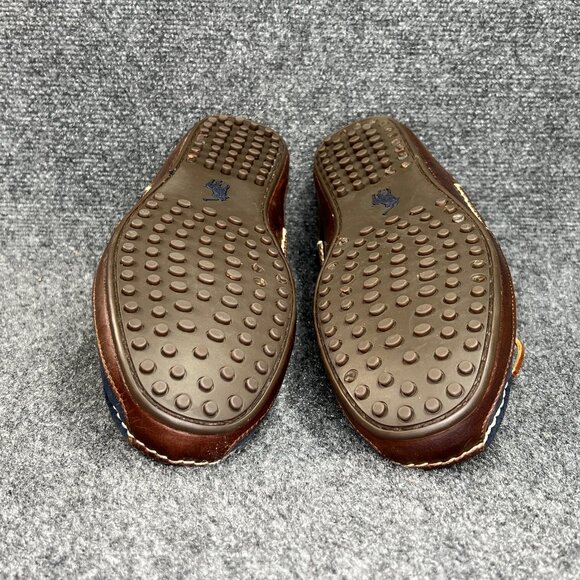 Polo Ralph Lauren Wyndings Driving Loafers Men's Size 14 Blue Suede Leather Slip - Picture 9 of 11